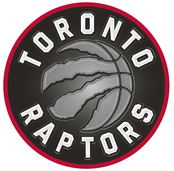 Toronto Raptors Plastic Effect Logo vinyl decal